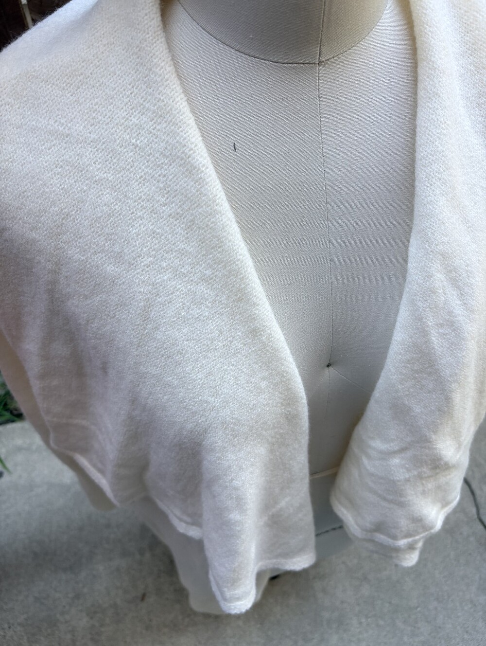 Cream Open-Front Women's Sweater Cardigan